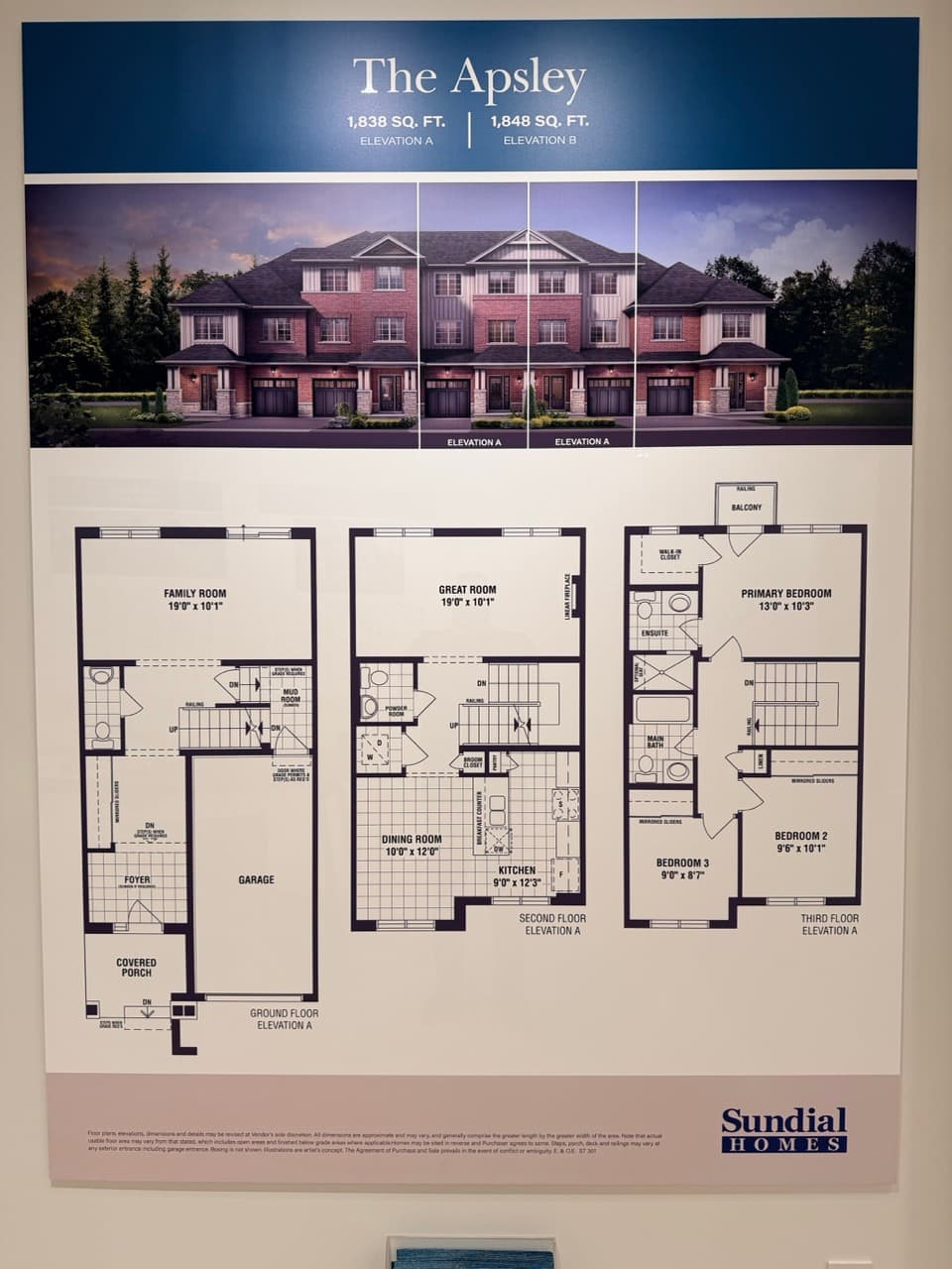 The Apsley floor plan at The Enclave Milton