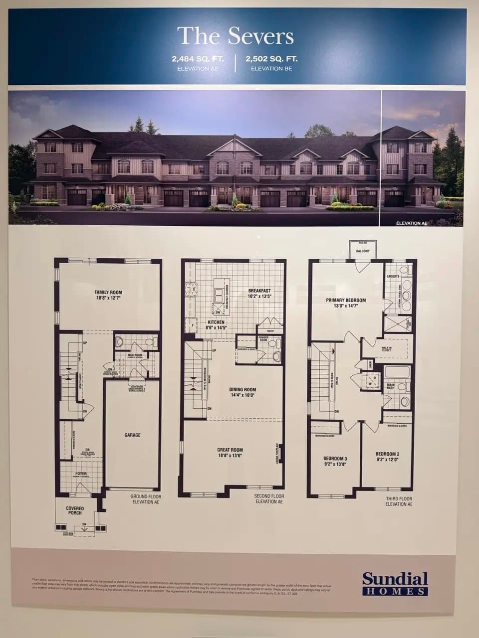 The Severs floor plan at The Enclave Milton